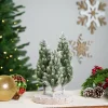 Frosted Trio of Pine Trees Christmas Decoration - 8" - Unlit