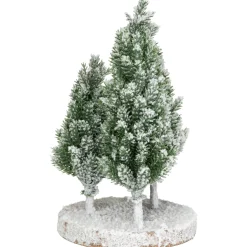 Frosted Trio of Pine Trees Christmas Decoration - 8