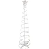 6ft LED Lighted Spiral Cone Tree Outdoor Christmas Decoration, Warm White Lights
