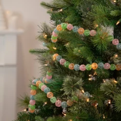 6ft Pastel Faux Candy Christmas Garland - Unlit