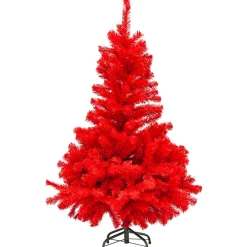 Full Pine Artificial Christmas Tree - 4' - Scarlet Red - Unlit