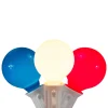 G40 Globe Christmas Light Set - Red, White and Blue - 9' White Wire - 10ct