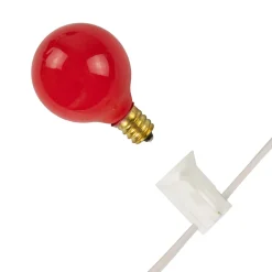 G40 Globe Christmas Light Set - Red, White and Blue - 9' White Wire - 10ct