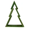 Geometric Wooden Christmas Tree Display - 9.5" - Green