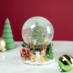 Gifts Under the Christmas Tree Musical Snow Globe - 6.5"