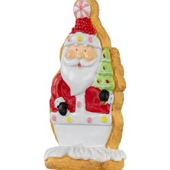 Gingerbread Santa with Tree Christmas Figurine - 7