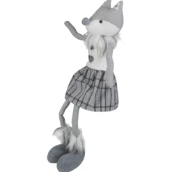 Girl Fox Sitting Christmas Figure with Dangling Legs - 22