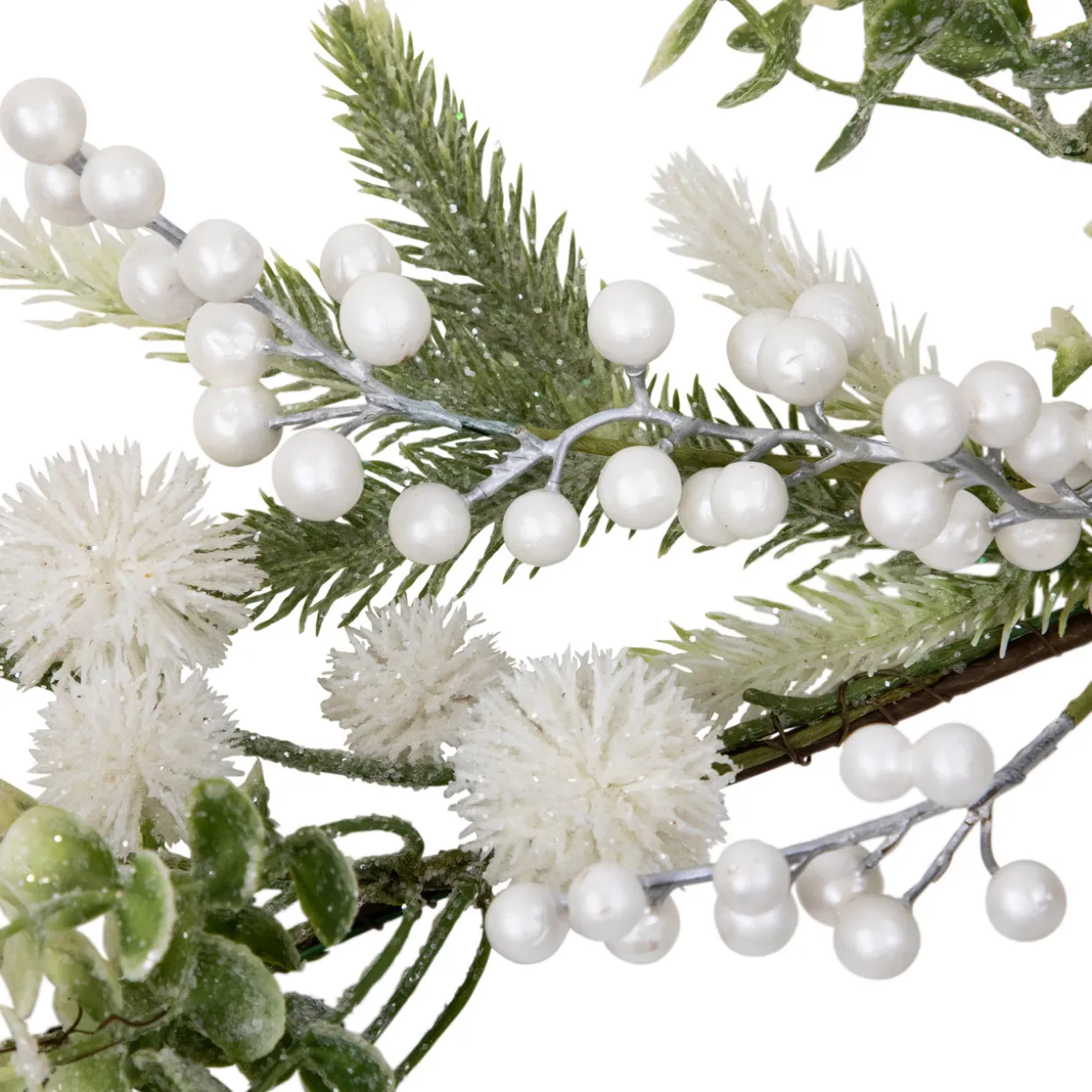 Glittered Berries and Eucalyptus Artificial Christmas Garland - 5' - Unlit