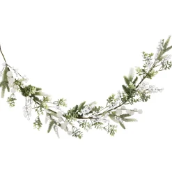 Glittered Berries and Eucalyptus Artificial Christmas Garland - 5' - Unlit