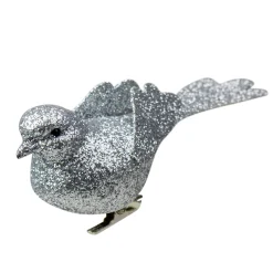 Glittered Bird Clip-On Christmas Ornament - 6