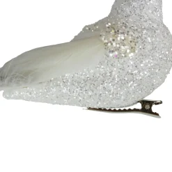 Glittered Bird with Feather Tail Clip-on Christmas Ornament - 8