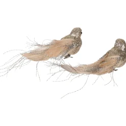 Glittered Birds Clip-On Christmas Ornaments - 7.5