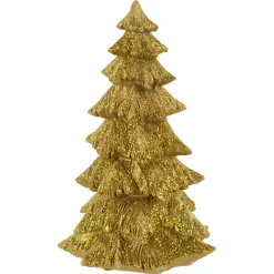 Glittered Christmas Tree Decoration - 6" - Gold Finish