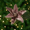 Glittered Flower Christmas Clip-on Ornament - 6"