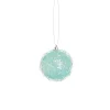 Glittered Ice Blue Shatterproof Snowy Winter Christmas Ball Ornament 3.25" (80mm)