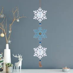Glittered Joy Snowflakes Christmas Wall Sign - 26"
