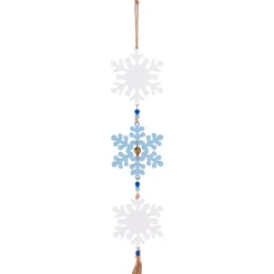 Glittered Joy Snowflakes Christmas Wall Sign - 26
