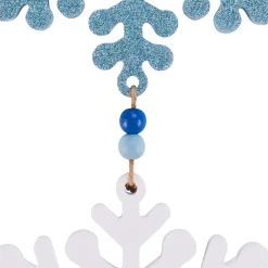 Glittered Joy Snowflakes Christmas Wall Sign - 26