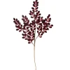 Glittered Leaves Artificial Christmas Spray - 37" - Red