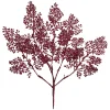 Glittered Leaves Artificial Christmas Spray - 18" - Deep Pink