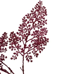 Glittered Leaves Artificial Christmas Spray - 18" - Deep Pink