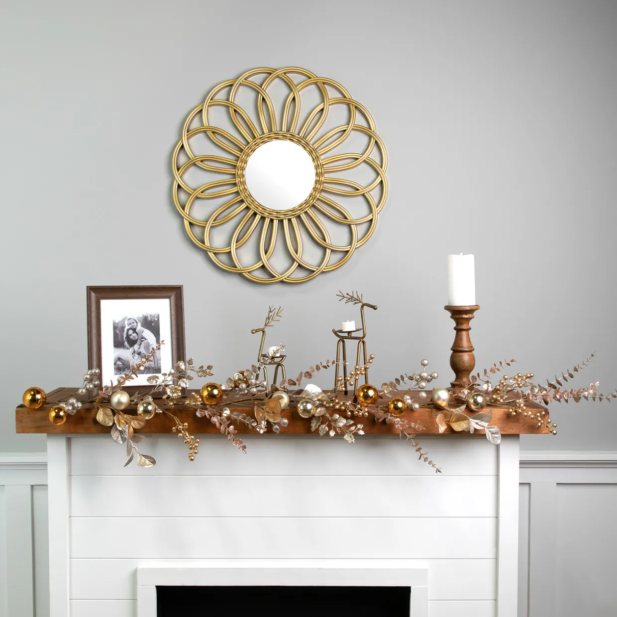 Glittered Mixed Leaves and Berries Artificial Christmas Garland - 6' x 9" - Unlit