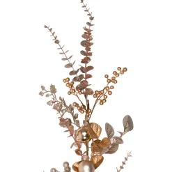 Glittered Mixed Leaves and Berries Artificial Christmas Garland - 6' x 9