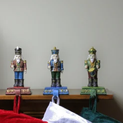 Glittered Nutcracker Stocking Holders - 7.75