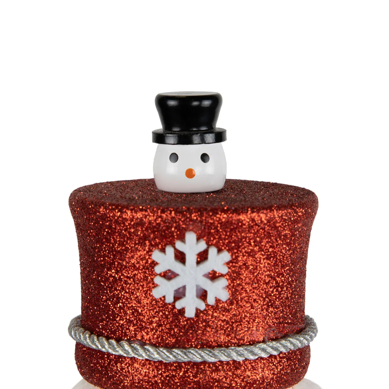 Glittered Nutcracker with Snowflake Scepter Christmas Figure - 15" - Red and Green