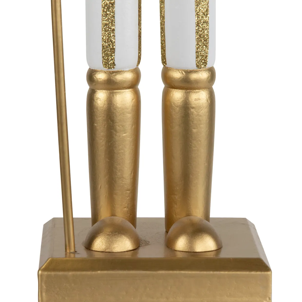 Glittered Nutcracker with Snowflake Scepter Christmas Figure - 15" - White