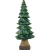 Glittered Pine Tree Christmas Decoration - 12"