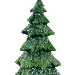 Glittered Pine Tree Christmas Decoration - 9.5