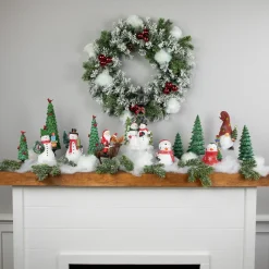 Glittered Pine Tree Christmas Decoration - 6.5