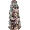 Glittered Pinecone Berry Christmas Tree - 16.5" - Green and Brown
