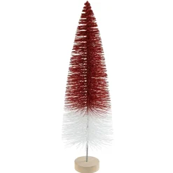Glittered Sisal Christmas Tree - 15.5" - Red and White