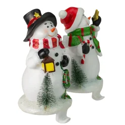 Glittered Snowman Christmas Stocking Holders - 5.75