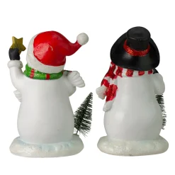 Glittered Snowman Christmas Stocking Holders - 5.75