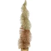 Glittered Spiral Sisal Christmas Tree Decoration - 14" - Gold Finish