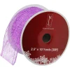 Glittering Purple Solid Wired Christmas Craft Ribbon 2.5" x 10 Yards