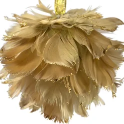 Glittery Feathers Christmas Ball Ornament - 6