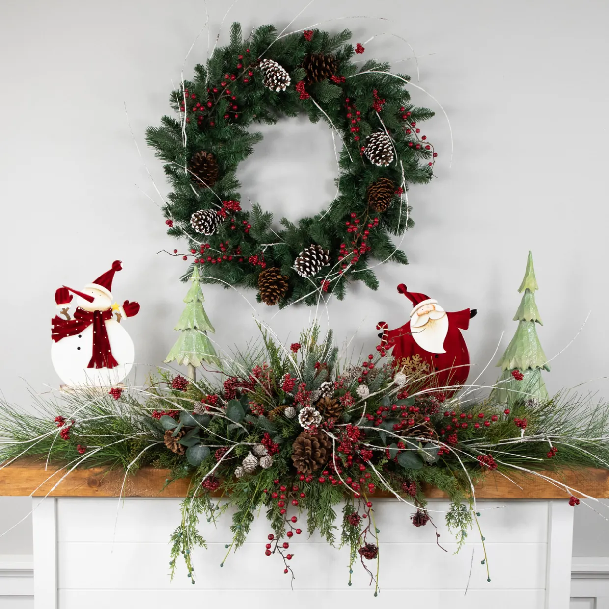 Glossy Snowman in Red Scarf and Mittens Christmas Decoration - 12"