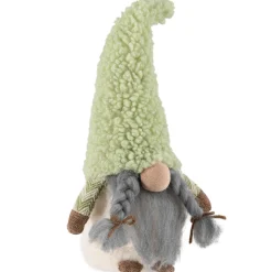 Gnome Girl in Faux Fur Hat Christmas Figure - 12