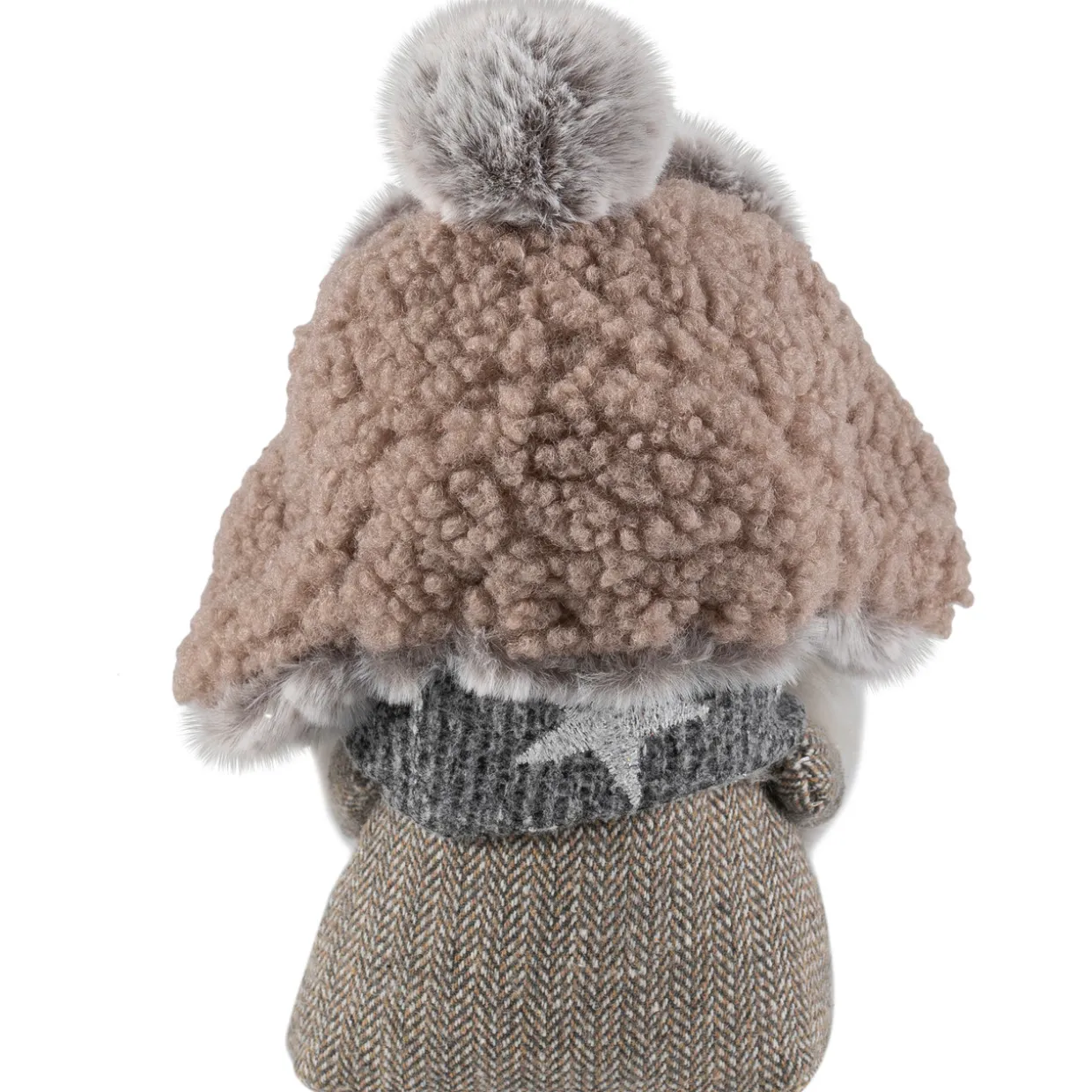 Gnome Girl with Plush Trapper Hat Christmas Figure - 5.5"