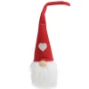 Gnome Head with Heart Hat Christmas Decoration - 21.5" - Red and White