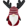 Gnome with Antlers Christmas Figure - 12" - Red and White