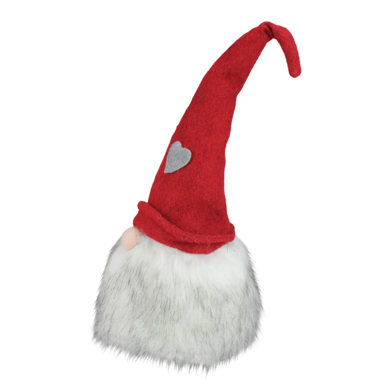 Gnome with Bendable Felt Hat with Heart Accent Christmas Decoration - 21"