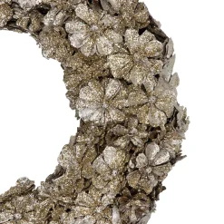 Gold Glitter Pine Cone Artificial Christmas Wreath, 12-Inch