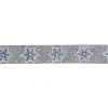 Gray and White Glitter Snowflake Christmas Wired Craft Ribbon 2.5" x 16 Yards