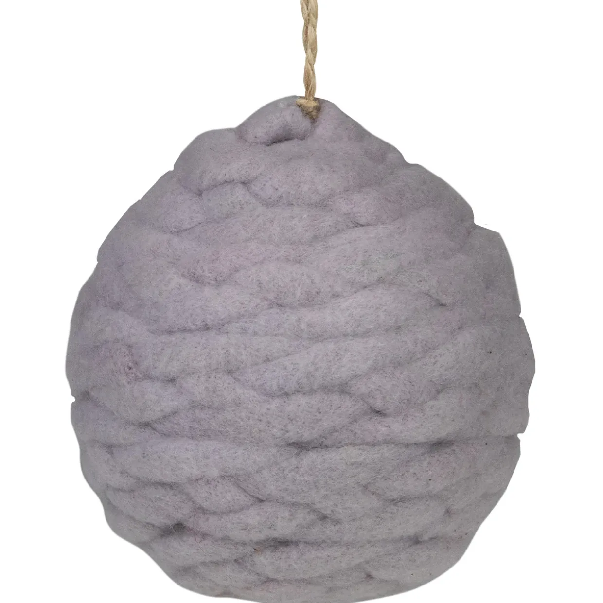 Gray Knit Shatterproof Christmas Ball Ornament 3.25" (80 mm)