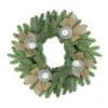 Green and Brown Pine Artificial Christmas Wreath with Candle Holder - 21-Inch, Unlit